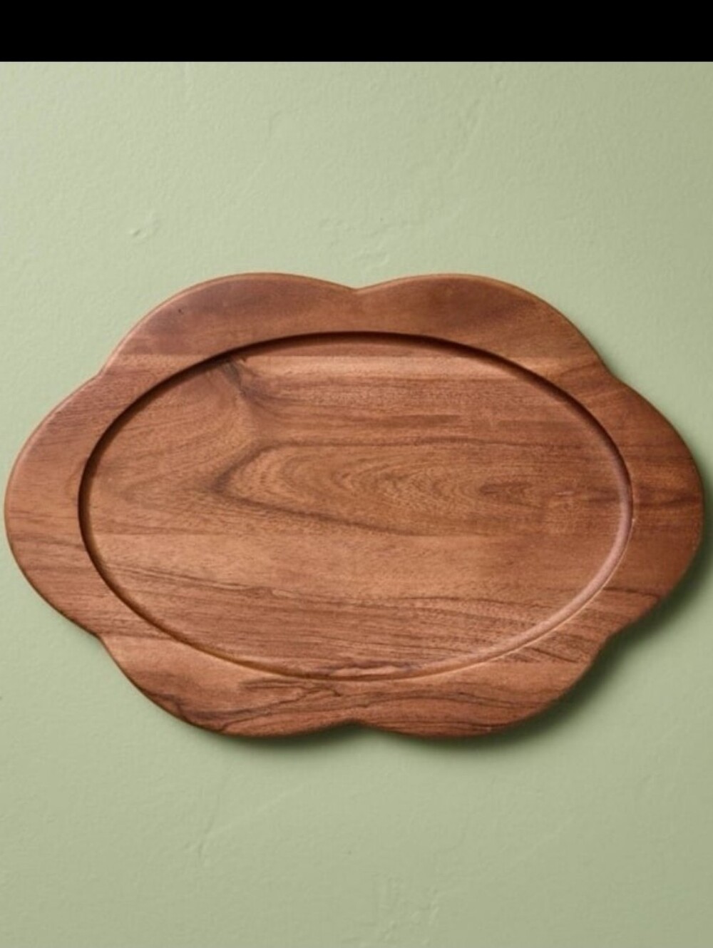Hearth & Hand With Magnolia 12" Wooden Scalloped Tray